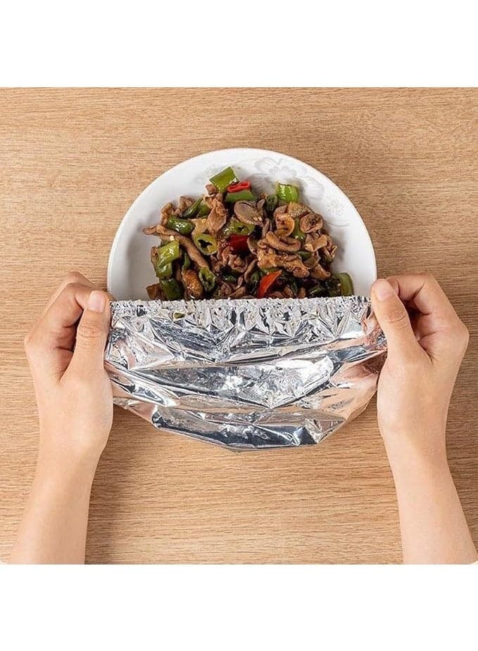 Reusable Aluminum Foil Covers – Kitchen Food Freshness Covers – Aluminum Foil Food Wraps – Food Storage Covers for Fruit (10 Pieces) Food Savers (٤)