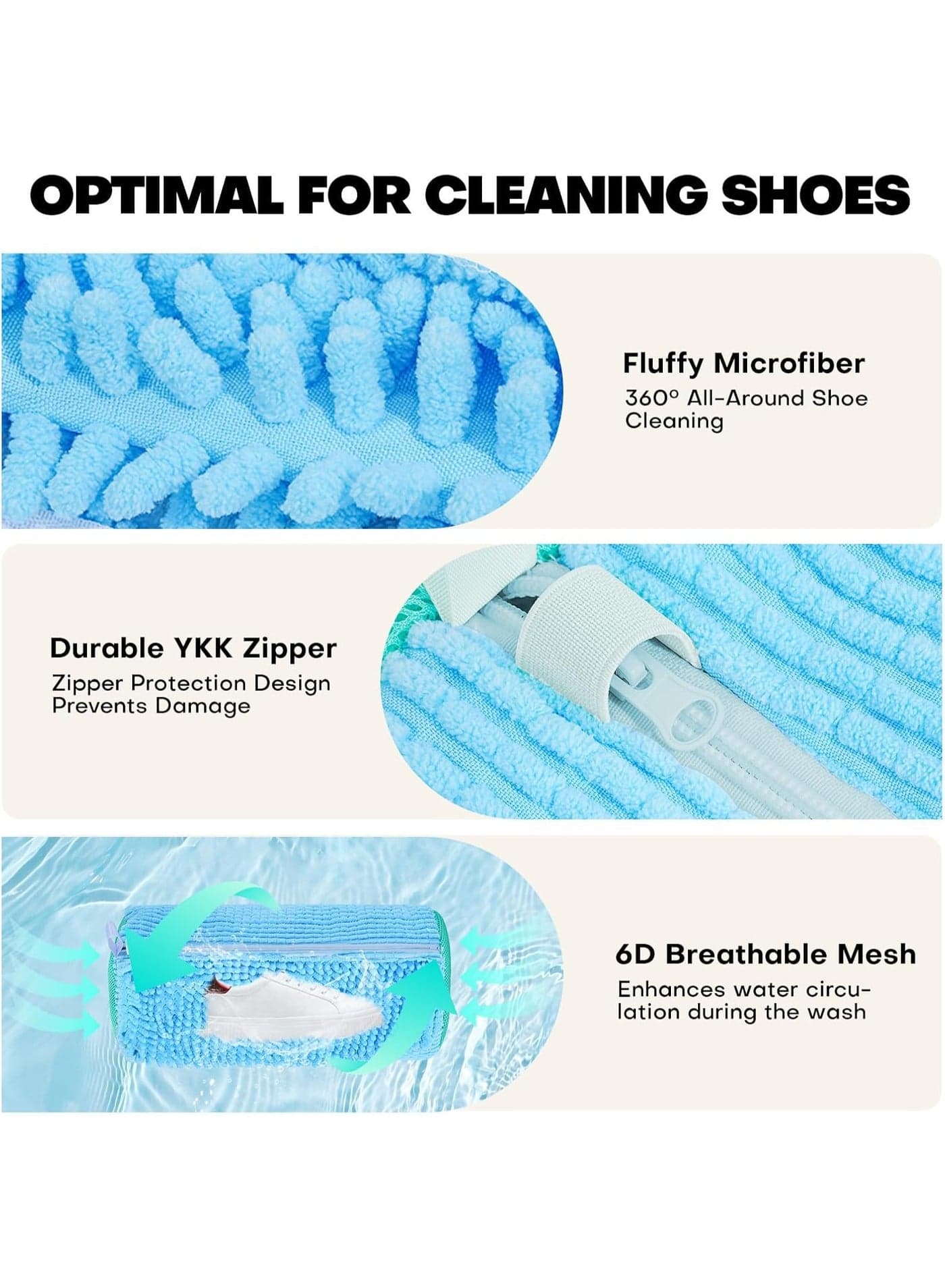 Shoe, boot, and sneaker washing bag - Washing machine shoe bag - Reusable and hanging shoe washing bag for washer and dryer, washing machine shoe bag for all types and sizes of shoes - Multicolor Travel Laundry Bags (6)