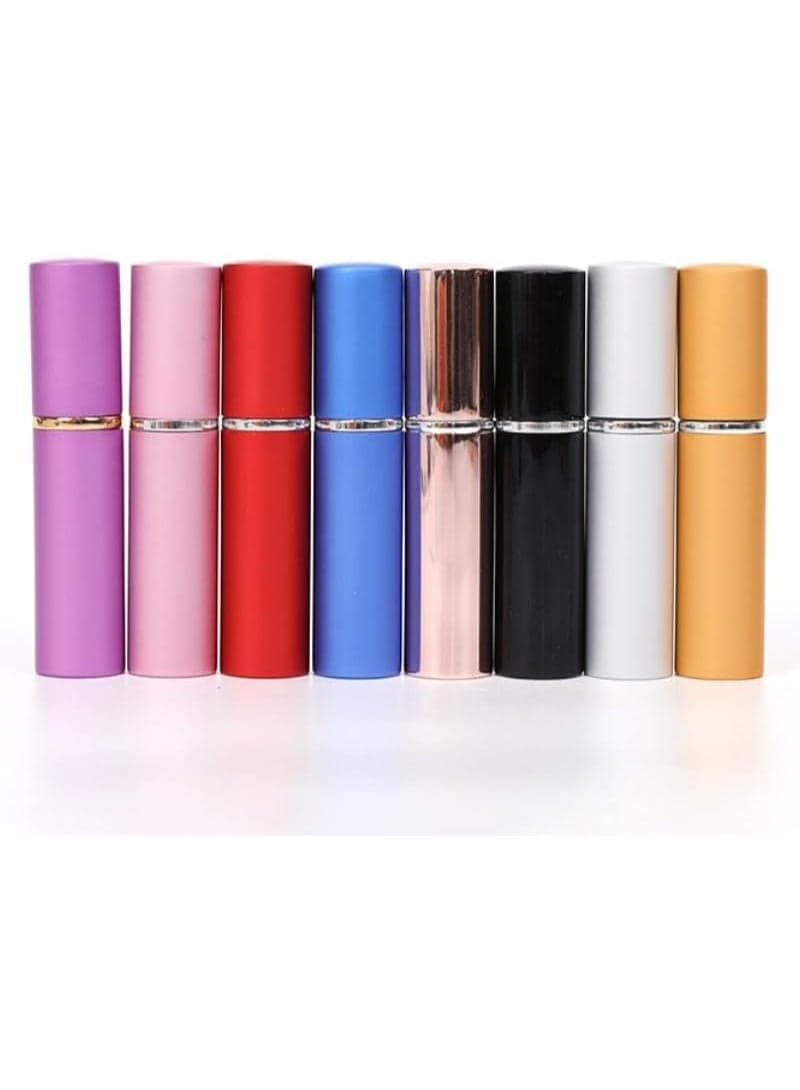Refillable perfume spray bottle, made of aluminum, travel-friendly size, 10ml capacity, leak-proof, pocket-sized container for perfumes, colognes and cosmetics, portable design (gold) (4)