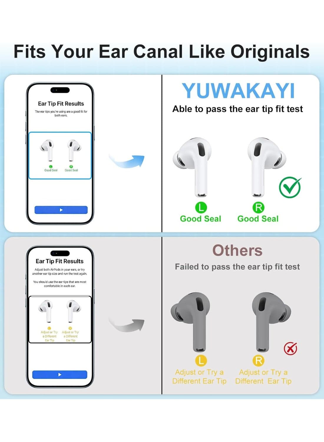 3 Pairs Replacement Ear Tips Compatible with AirPods Pro 3(2025), Soft Silicone Ear Tips for AirPods Pro 3, Add Foam Microparticle filling layer, Built-in Dust Guard Screen (S/M/L) (6)
