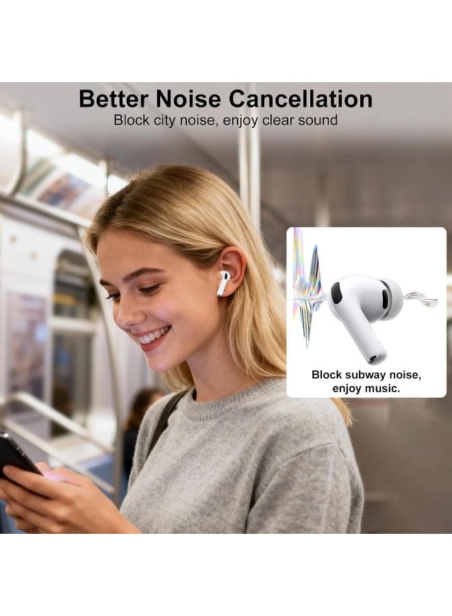 3 Pairs Replacement Ear Tips Compatible with AirPods Pro 3(2025), Soft Silicone Ear Tips for AirPods Pro 3, Add Foam Microparticle filling layer, Built-in Dust Guard Screen (S/M/L) (5)