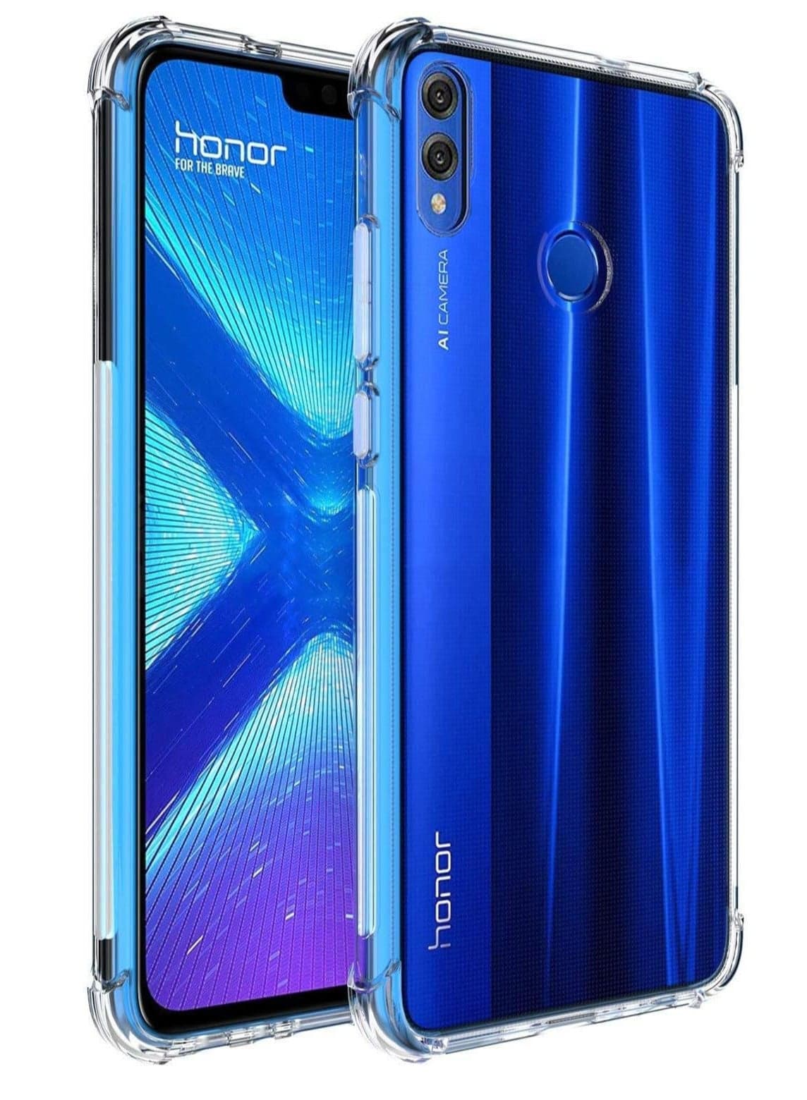 Huawei Honor 8X Max Protective Transparent Clear Case Shockproof Back cover, Clear