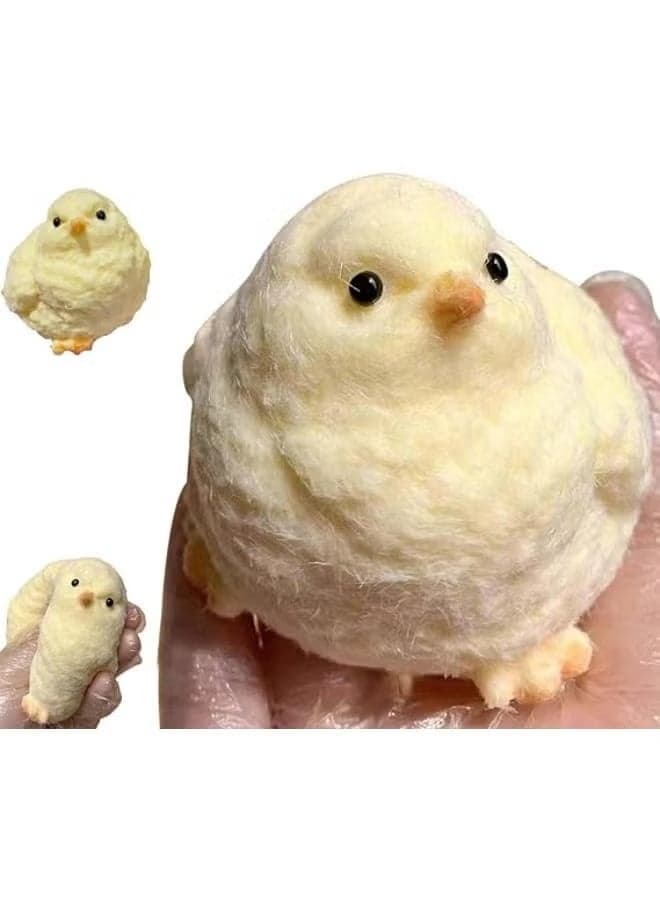 Animal Chick Squeeze Toy, Handmade Taba Squishy Chick, Yellow, Compact, All Ages