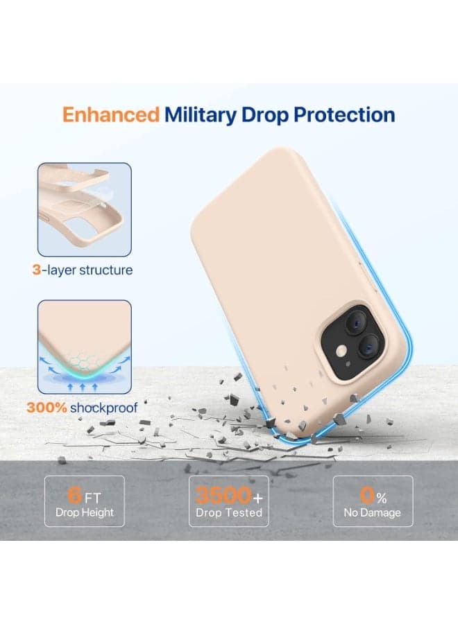 Compatible with iPhone 11 Case 6.1 Inch Slim Liquid Silicone 4 Layers Soft Gel Rubber Shockproof Protective Phone Case with Anti Scratch Microfiber Lining Cases & Covers (٦)