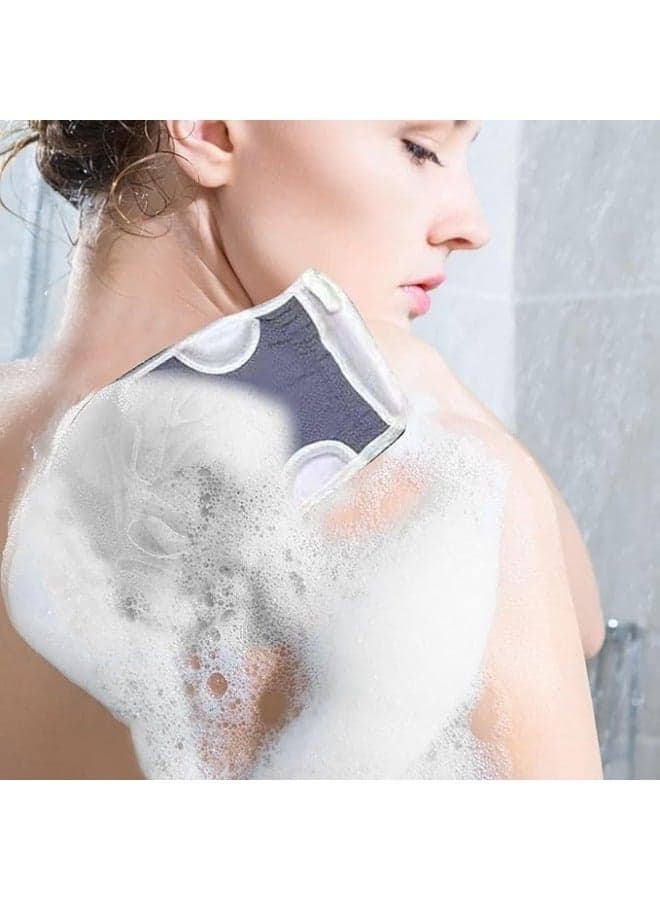 3pcs Body Scrub Tools Bath Sponge Bath Loofah Back Cleaner Exfoliating Gloves Loofahs, Sponges & Poufs (٣)