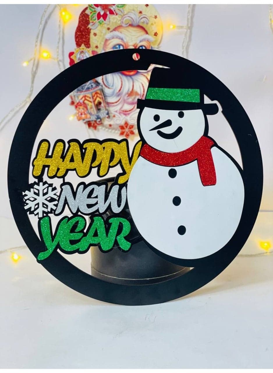 كريسماس تعليقات الكريسماس الخشب * فوم Merry Christmas المجسمات الدائرية المقاسات مختلفة واشكال مختلفة عدد 1 Home Decor Ornaments (٣)