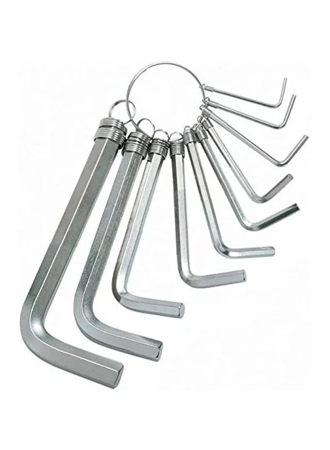 10-Piece SAE Hex Key Allen Wrench Set – Durable Chrome Vanadium Multi-Size Hand Tool Kit