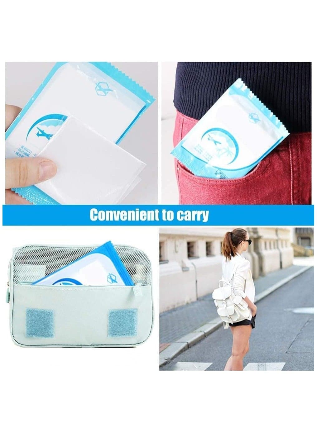 Pack Of 50 Pcs Disposable Toilet Seat Covers, antibacterial Waterproof Portable Potty Toilet Seat insulation Cover for Kids, Pregnant Travel, Hospital, Public Toilet, Hotel, Wrapped Pocket Size, restroom plastic bags Toilet Lid & Tank Covers (٣)