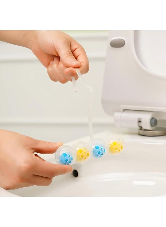 Toilet Cleaner Scented Cleaning Balls with Collapsible Hook - Powerful and Fresh Scent - Convenient and effective Toilet Solution – Five Balls Bathroom Cleaners (٢)