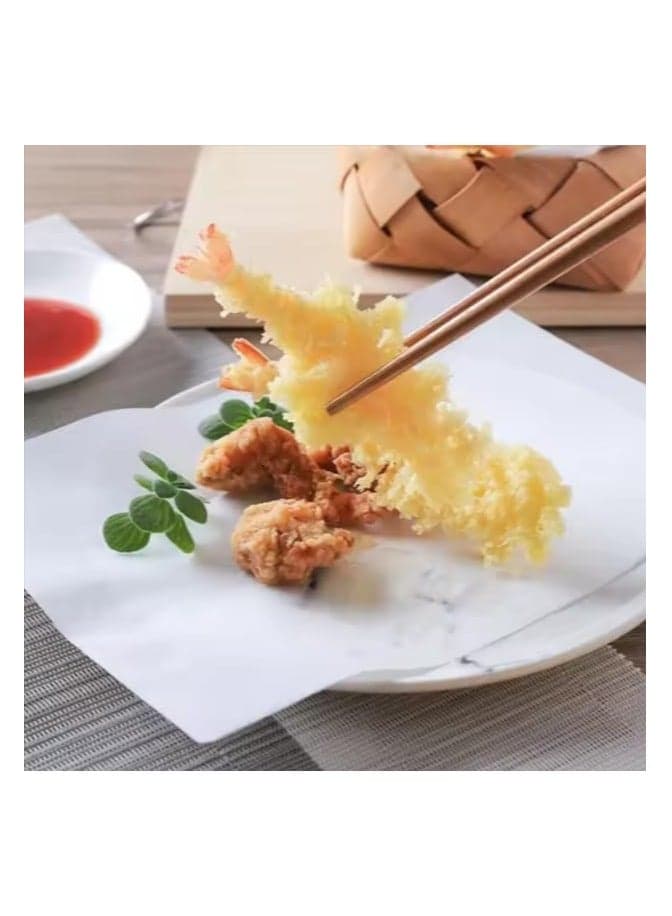 Food Grade Oil Absorbent Cooking Paper, Tempura Fried Food Oil Filter Paper, 20 Sheets, 20 x 20cm Kitchen Utensils & Gadgets (6)