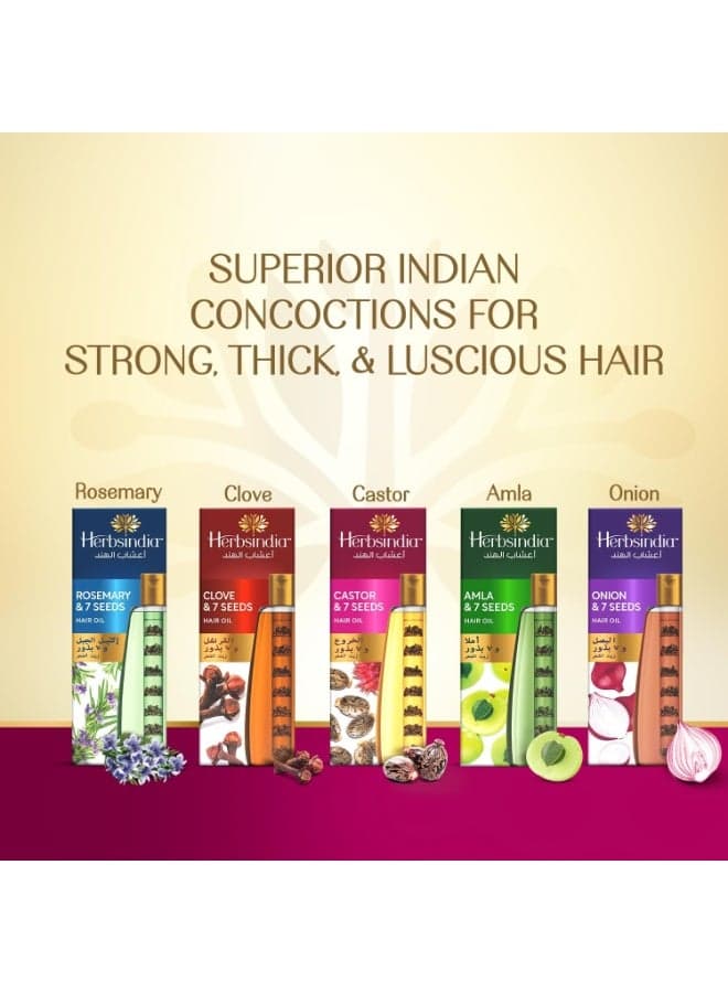 Herbsindia Castor & 7 Seeds Hair Oil 180 Ml (Packaging may vary) Oil & Serums (٩)