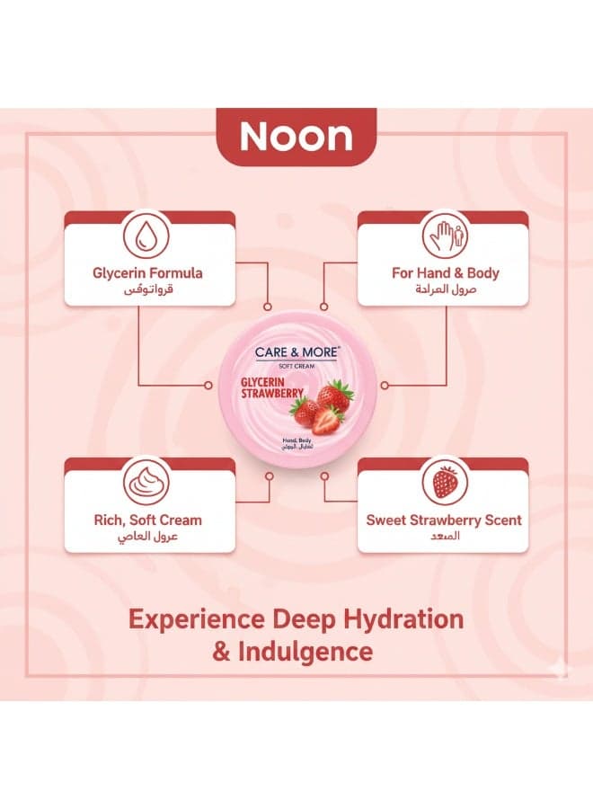 Soft Cream with Glycerin & Strawberry Scent – Deep Moisture & Smooth Texture – 75ml Face Moisturizers (3)