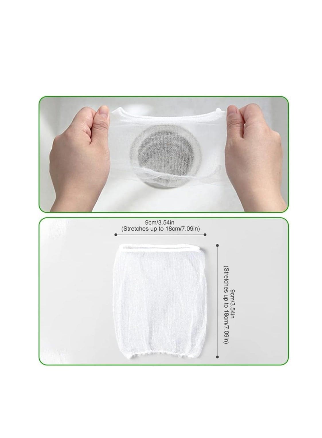 100 Pack Disposable Mesh Sink Strainer Bags Flexible Anti-Clogging Eco-Friendly Sink Filter Trash Bags Fit All Drain Sizes for Kitchen Food Waste Collection (100) Colanders & Food Strainers (٢)