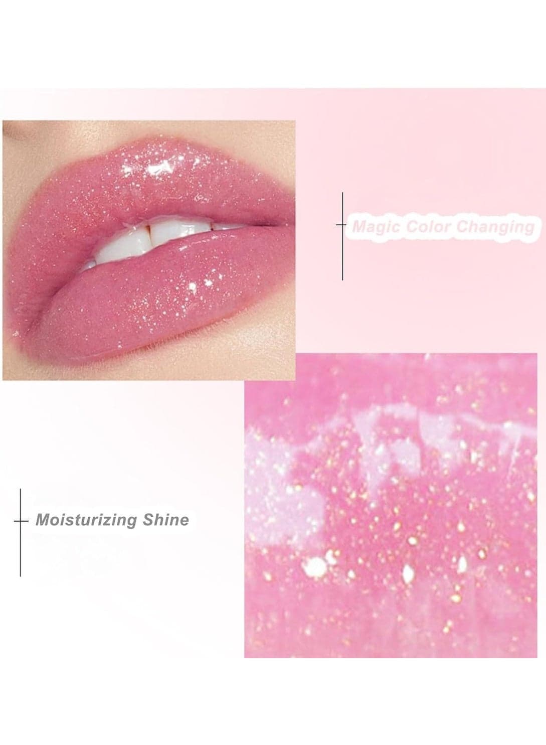 Magic Moisturizing Lip Gloss with Aloe Vera Extract High Shine Hydrating Lip Care Long Lasting Glossy Finish 5ml SC544 Color 01 (2)
