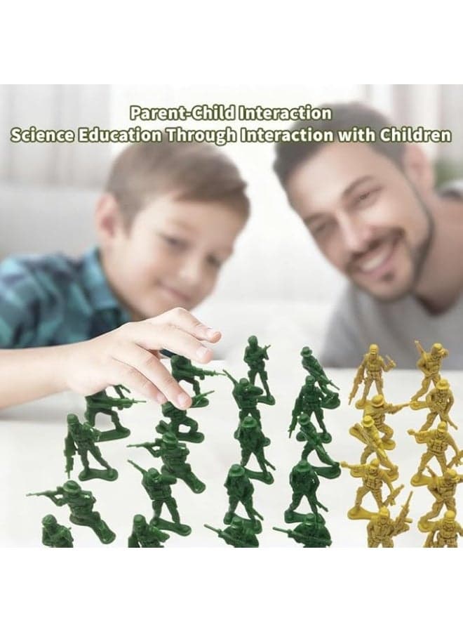 75-Piece Plastic Army Men Toy Soldiers Set (2 Colours) – Recreate Epic Battlefields Playsets (٥)