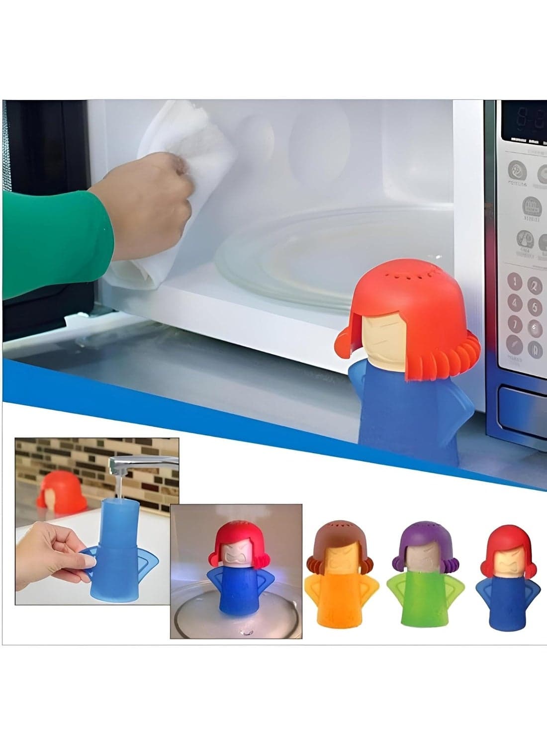 Blue Microwave Cleaner – Powerful Grease & Stain Remover Bathroom Cleaners (٥)