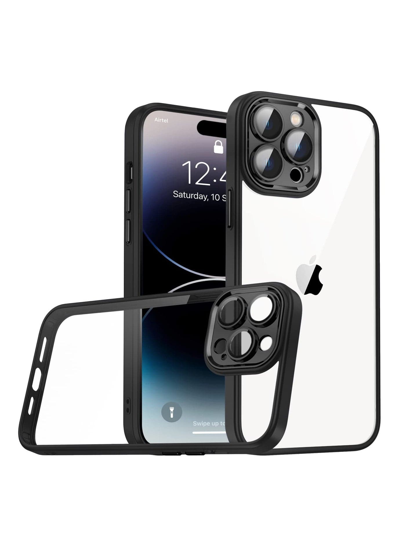 Bumper Protective Case for Iphone 13 Pro Max 6.7 Silicone TPU Bumper Ultra Durable Ultra-Safe Camera Optimum Solution Black
