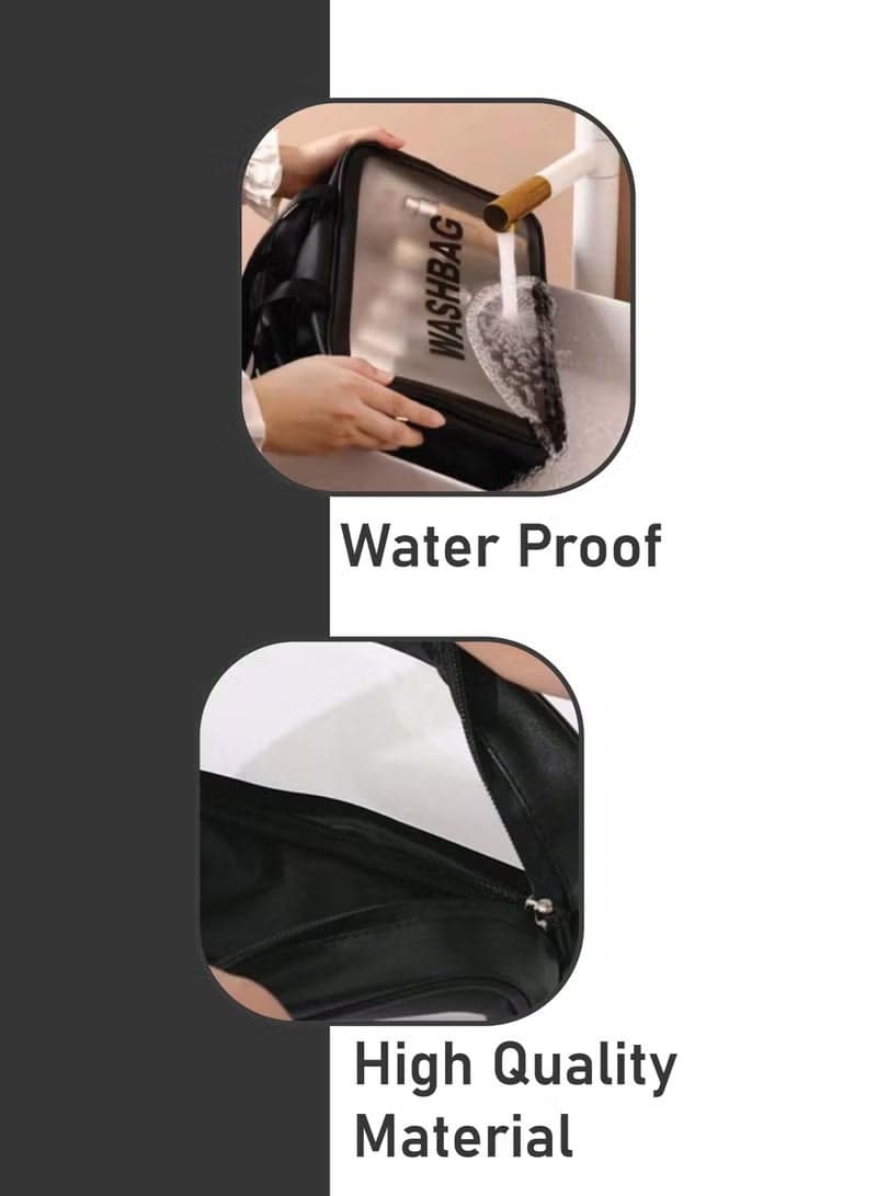 Transparent Waterproof Makeup Bag, Large Plastic Cosmetic Bag for Travel Organizer, Cosmetic & Toiletry Bags (٣)