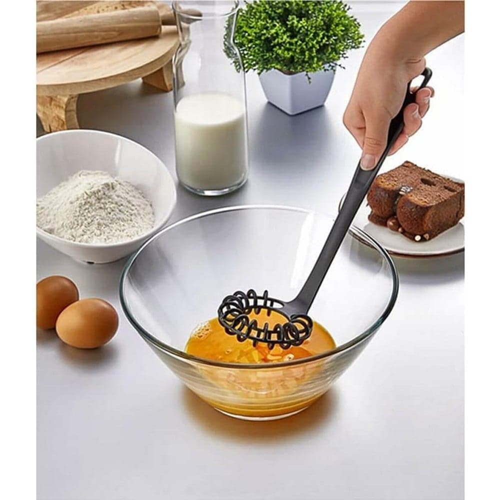 Teflon Spiral Egg Bat Heat Resistant Teflon Whisk Spiral Whisk for Egg and Cream (5)