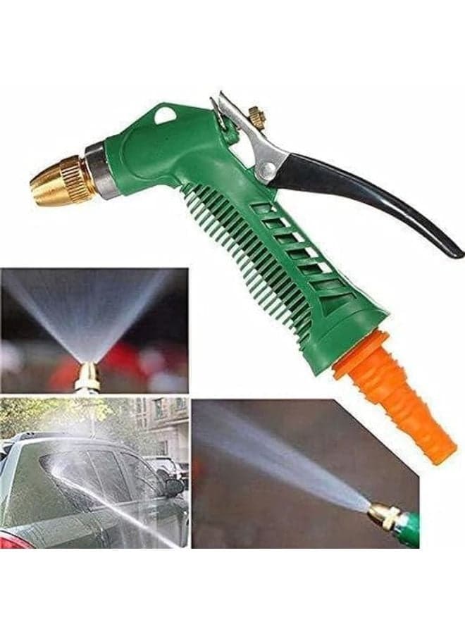 Spray Gun High Pressure Plastic Water Spray Gun for Car, Bike, Plants Home Car Wash Gun Suitable for Half Inch Hose and Quarter Inch Petals (Green) Watering & Irrigation Tools & Accessories