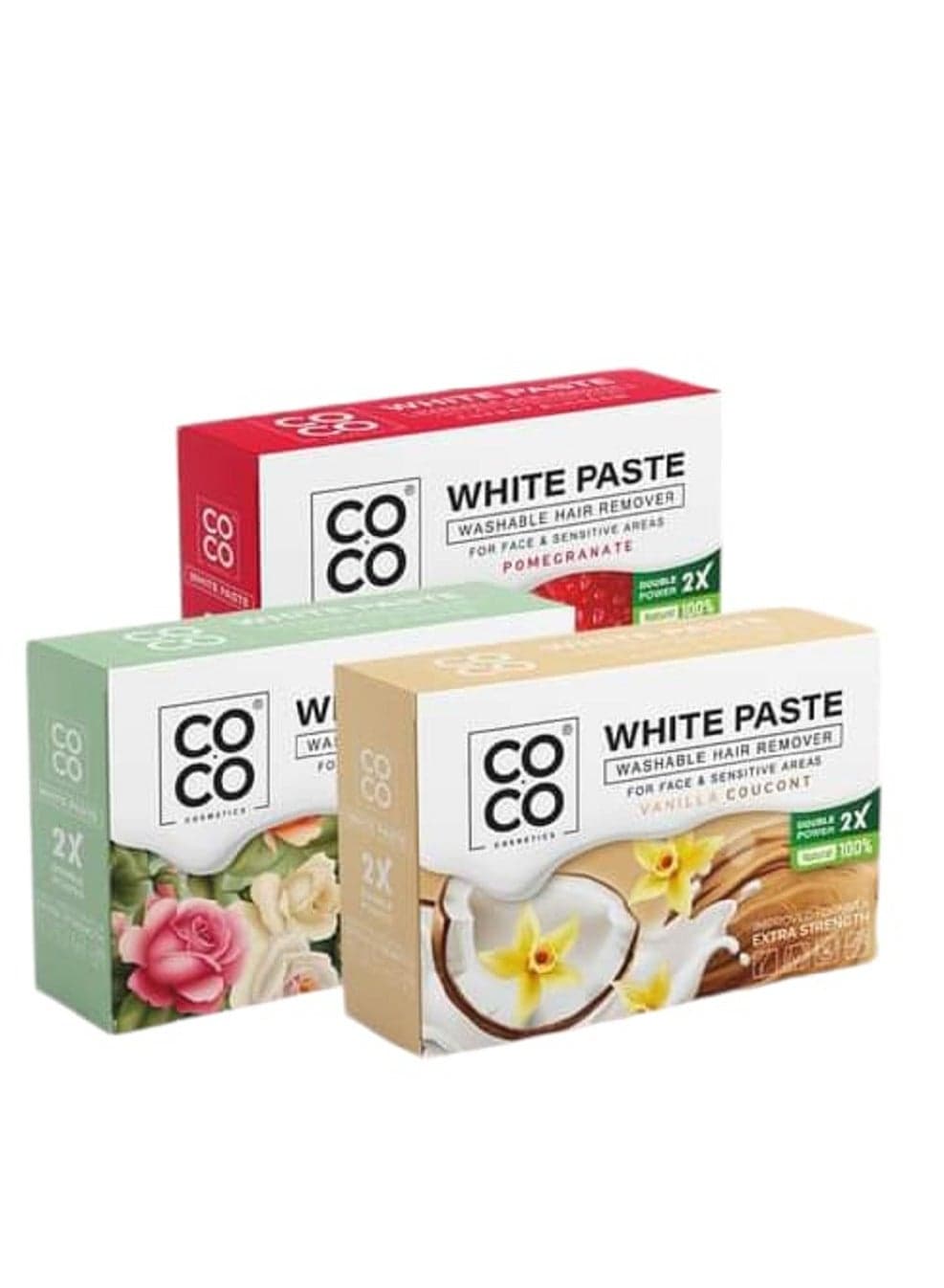 White Paste For Hair Removal, Body And Face, Coco Wax, 3 Pieces Waxing