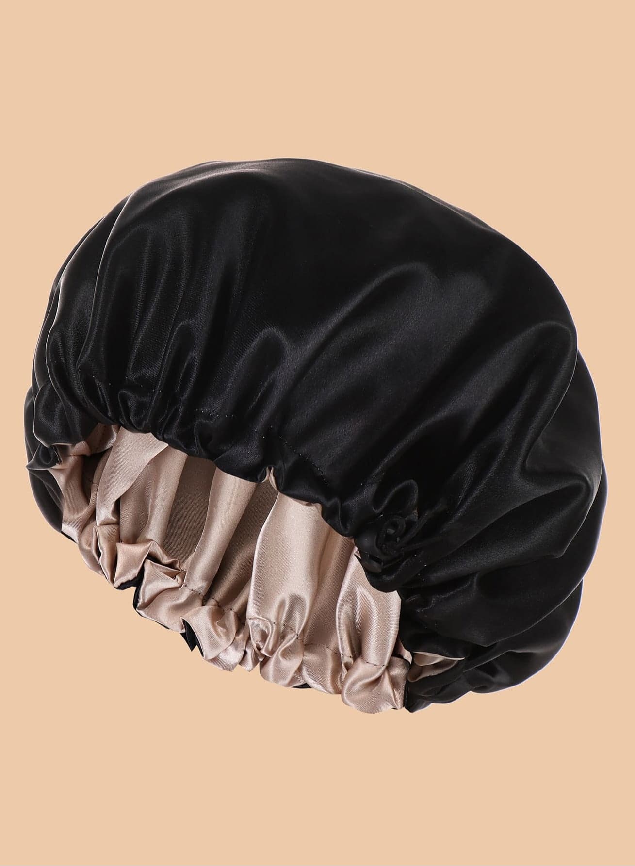 Double Layer Satin Bonnet – Silk Hair Protection, Soft & Comfortable for Sleeping – Hair Cap (Color May Vary)