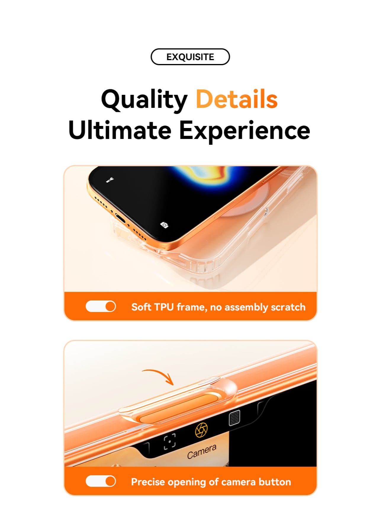 ESSAGER Mobile Luxury Design Shockproof Acrylic Back Clear for iPhone 17 Pro Wireless Mobile Phone Cases (Clear) Cases & Covers (١٢)