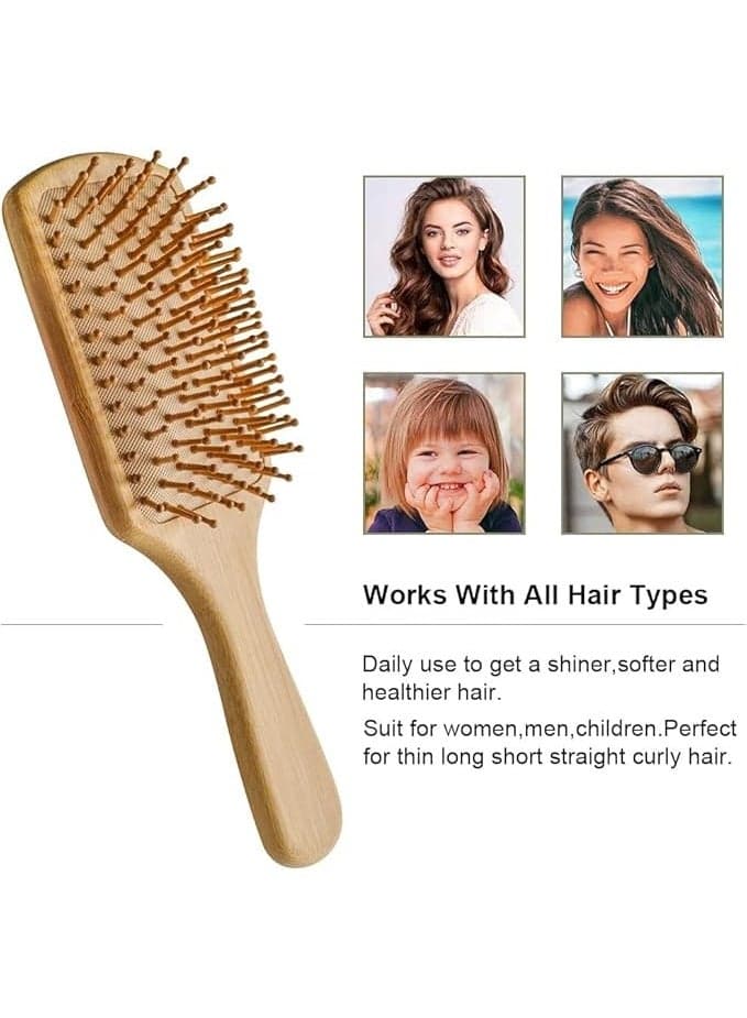Hair Brush, Made of pure natural, no paint coating, massage the scalp while combing hair to promote blood circulation, prevent static electricity (1pcs) (٣)