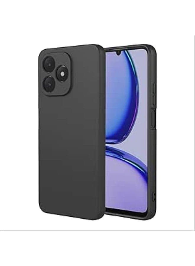 Shockproof liquid silicone back cover with a fur lining and full camera coverage, compatible with Oppo Realme C53/C51 - by X-Tech Cases & Covers