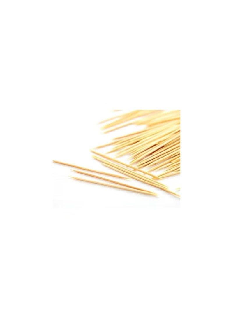 Wooden Toothpicks - Large - 100 Pieces Dental Floss & Flossers (٢)