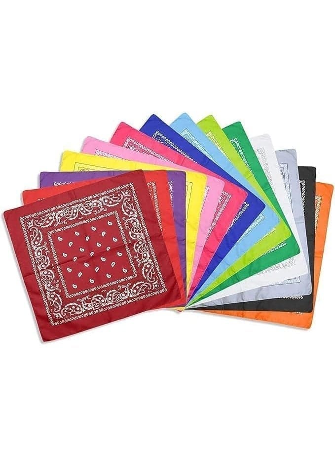 Bandana – Multipurpose Head Scarf, Neck Wrap, Face Cover & Handkerchief – Unisex Men's Accessories (٩)