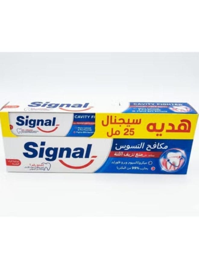 Signal Toothpaste Cavity Fighter 120 Ml + Toothpaste Cavity Fighter 25 Ml Free