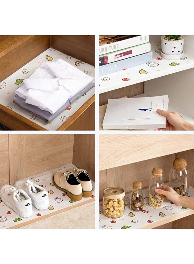 Non-Slip Table Mat for Kitchen Cabinet and Drawers (45cm x 2m Roll) Strong Waterproof EVA Tablecloth for Bathroom Refrigerator, Multi-Purpose Decorative Placemat (Random Color) Place Mats (٤)