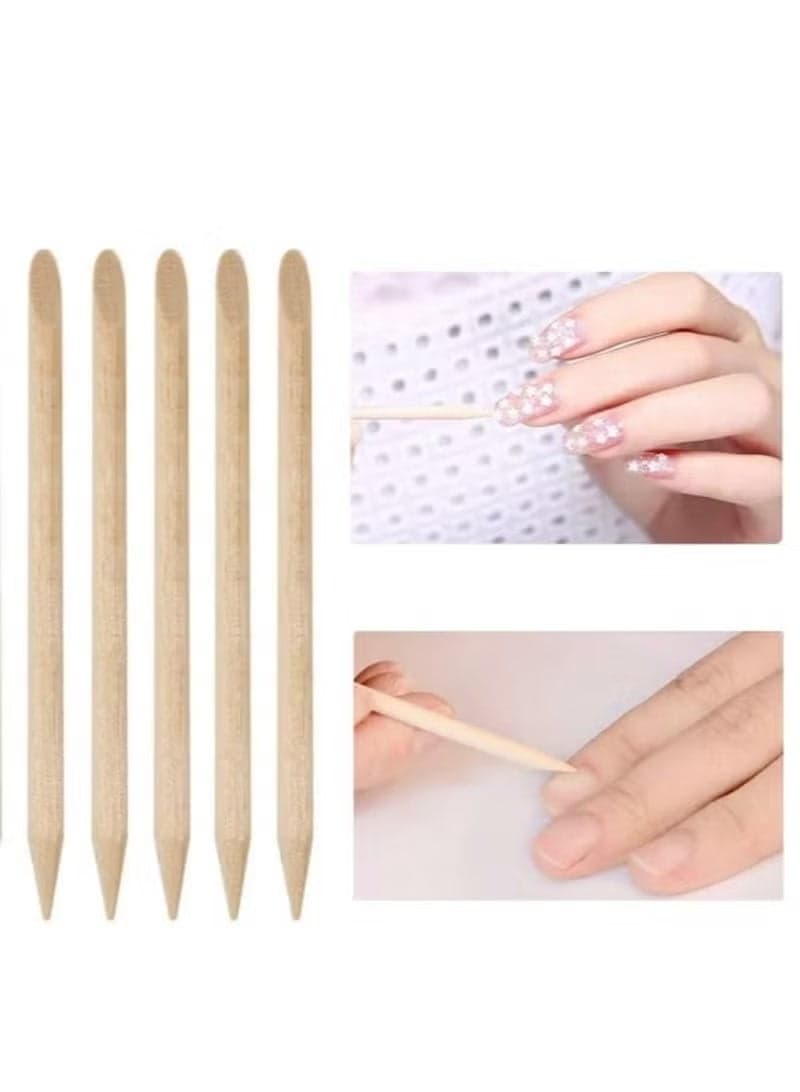 Multi-colored sticks for removing dead skin around nails, ideal for nail art, manicures, and pedicures - 48 pieces