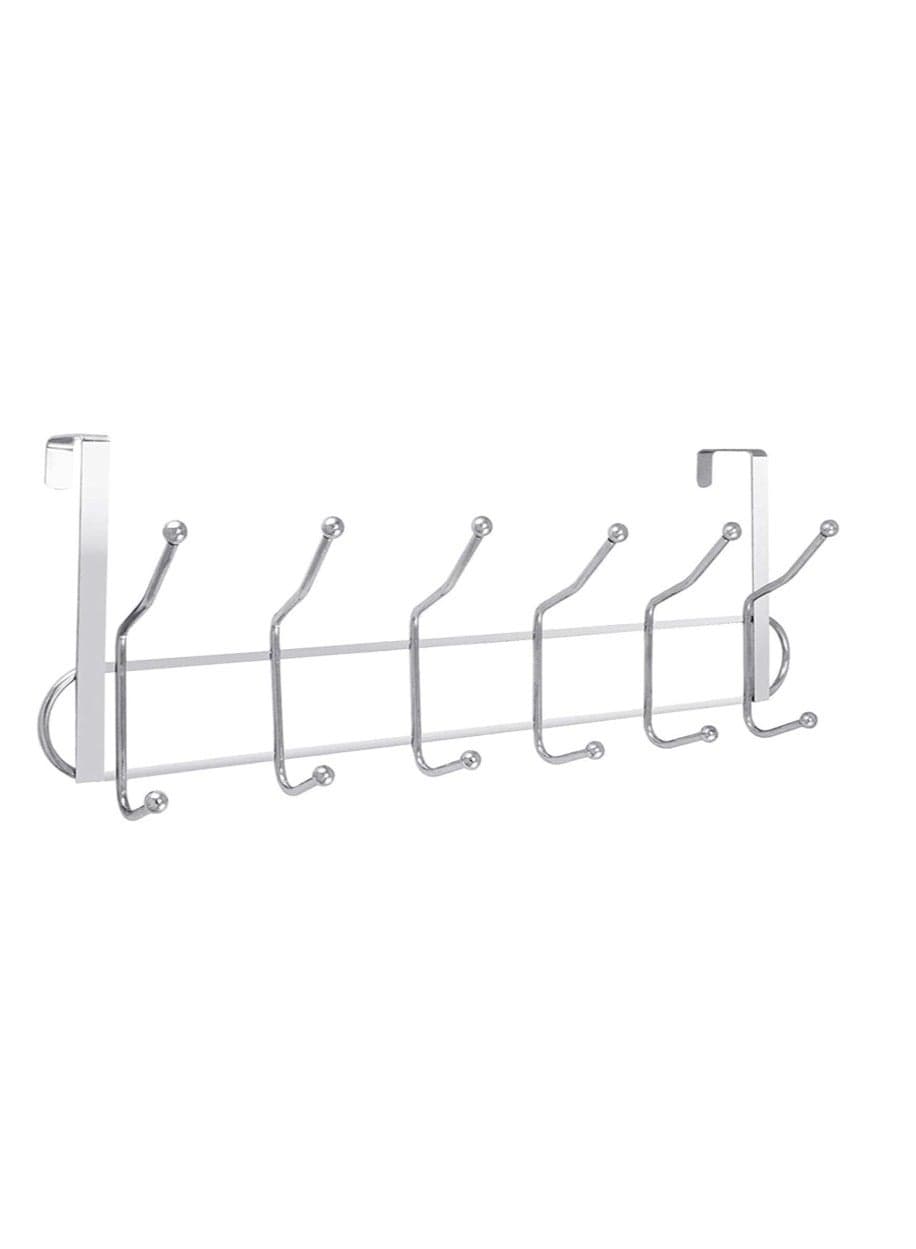 Clothes Hangers Over Door with 12 hooks- Non Slip Metal Clothes Hangers, Heavy Duty Coat and Clothes Hangers, Metal Laundry Hangers for Adults - Clothes Hanger Door Hanger - Bathroom and Bedroom Door Hanger - Door Hanger - Over Door Metal Hanger with 12 Hooks Organizer for Towels, Clothes, Keys, Robes, Hats - Metal Hangers Over Door with 12 Hooks, Suitable for Towels, Coats, Clothes, Hats, Bedroom, Bathroom - Door Coat Hangers Over Door Towel Rack for Hats, Coats, Jackets, Bags, Scarves, Belt, Umbrellas Closet Clothes Hangers (3)