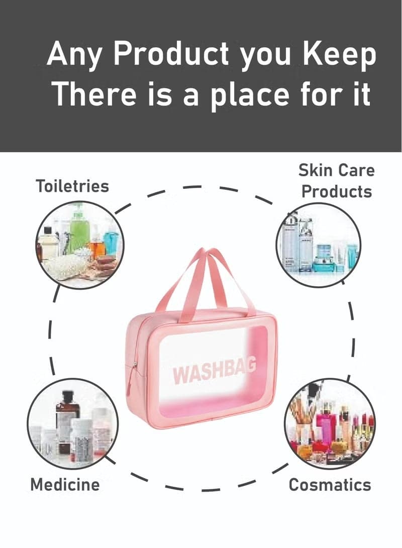 The Perfect Travel Companion: Water-Resistant Toiletry Bag! Cosmetic & Toiletry Bags (٤)