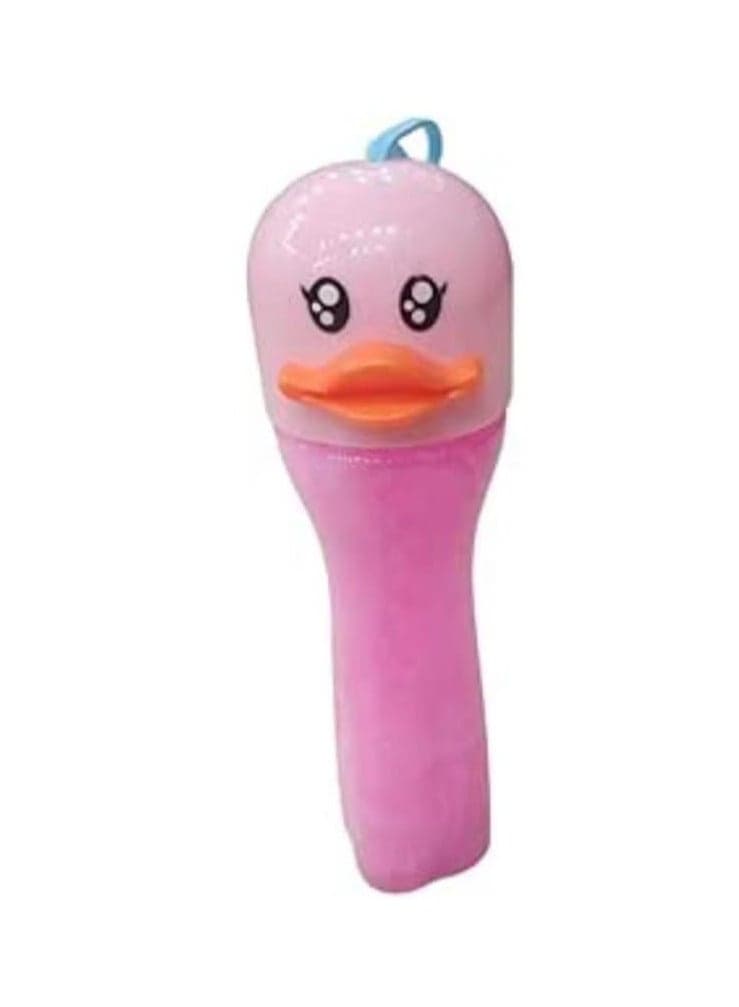 Scented Glitter Crystal Clay Slime in a Duck-Shaped Plastic Bottle (Pink). Slime & Putty Toys