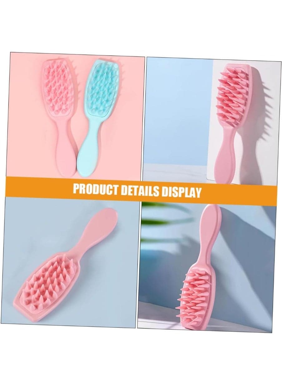 2 Silicone Hair Shampoo Brushes, Scalp Massager Brush, Scalp Cleansing and Exfoliating Brush, Hair Washing Tool for All Hair Types, Scalp Massager (٤)