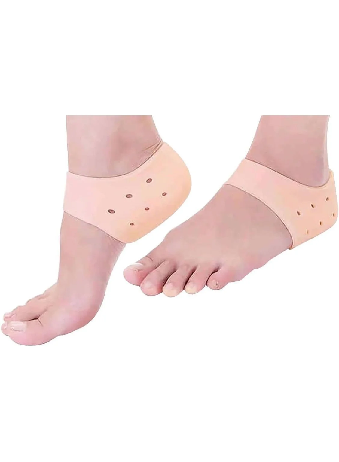 Silicone Gel Heel Cushion Pads Shock Absorbing Heel Cup Protectors - 1 Pair Shoe Insoles