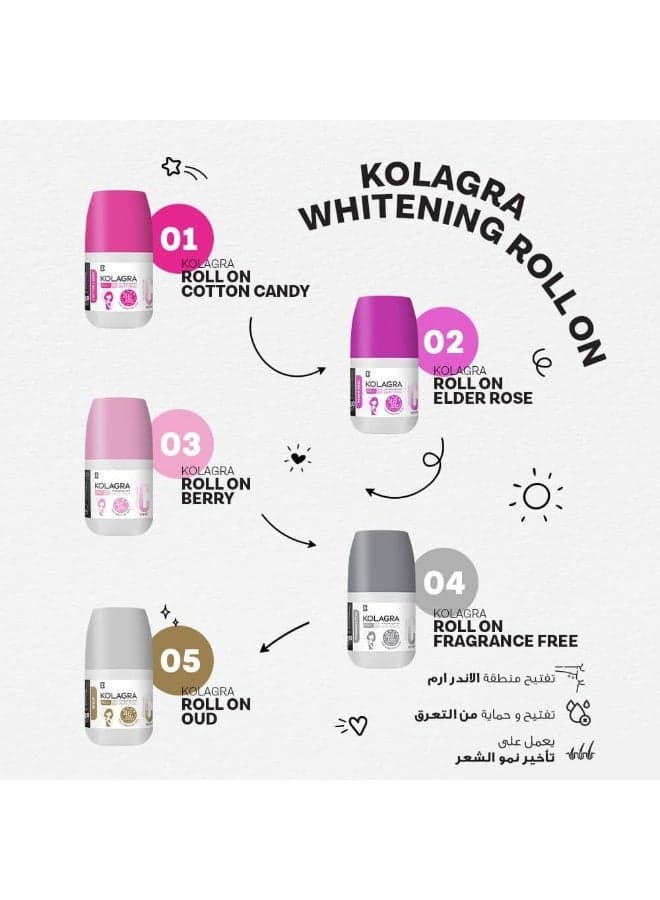 Kolagra Antiperspirant Whitening Fragrance Free Roll On 60 ML Deodorants & Antiperspirants (12)
