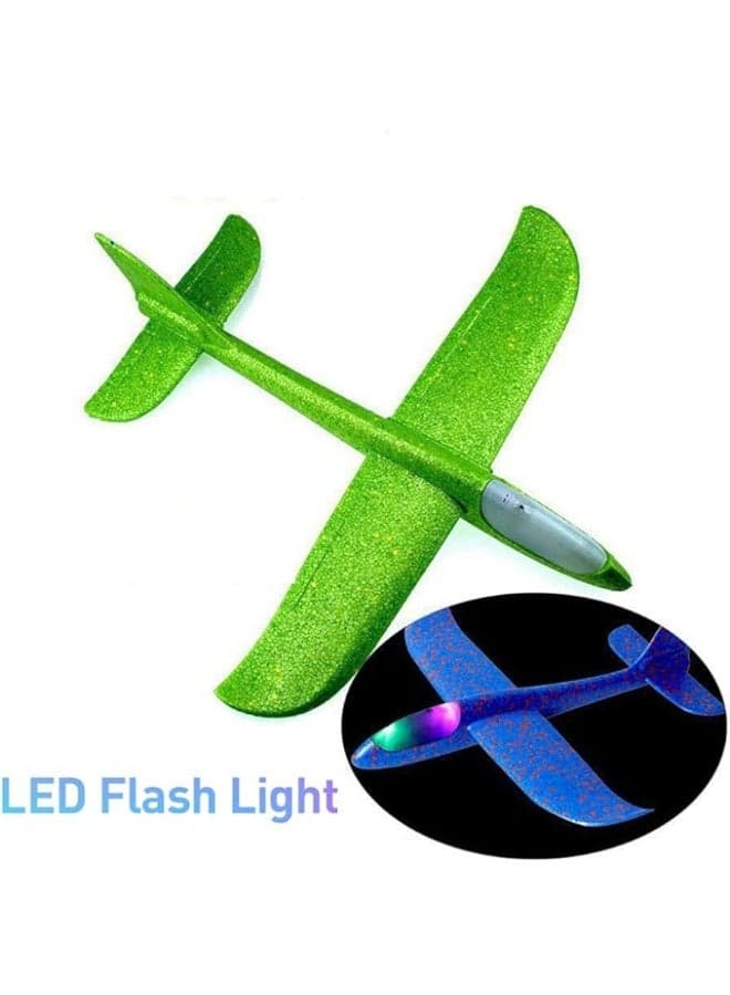 Kids Airplane Assembly Toy with LED Lights – Realistic Green Plane Building Kit for Skill Development Building Sets (٤)