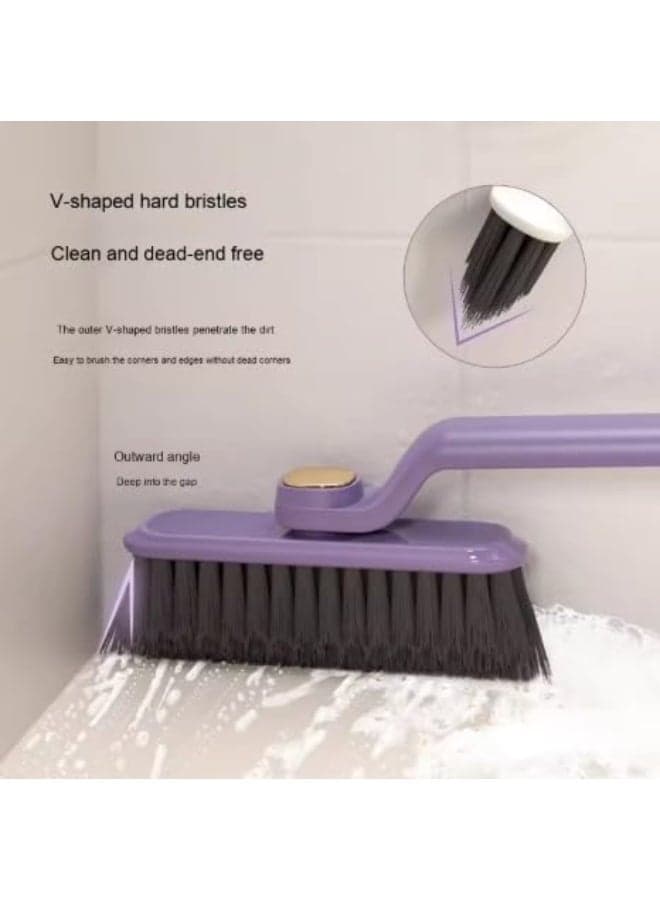 Multifunctional Cleaning Brush, 360° Rotatable Curved Handle, 22cm x 13cm, Ideal for Cleaning Windows and Drains hp-188 Brooms (3)