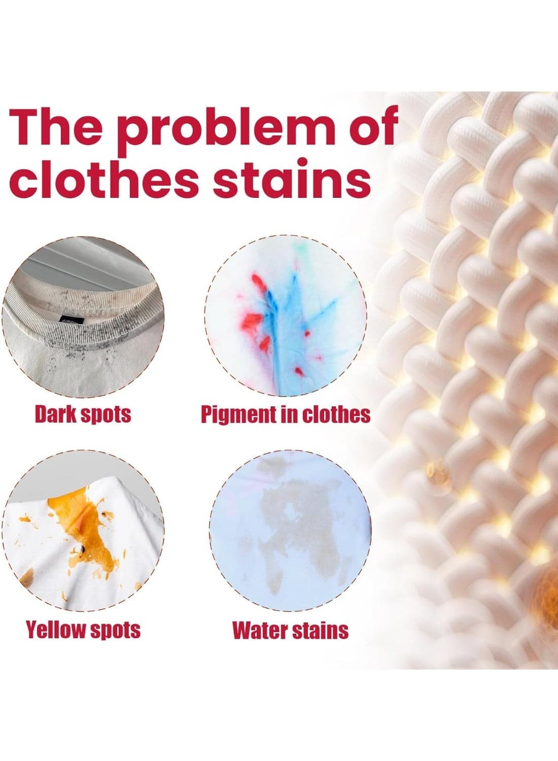 Clothing Stain Remover Wet Wipes – On-the-Go Laundry Cleaning Wipes for Fabric, Instant Emergency Stain Removal for Travel, Work & Home, 20 Pieces (٧)