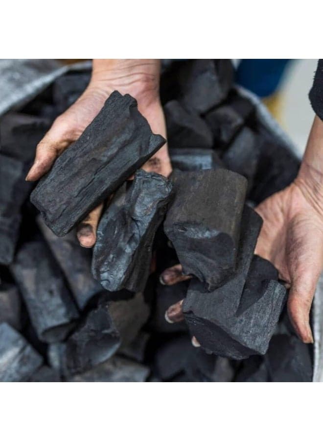 Multi-Purpose Natural Wood Charcoal Chunks for Grilling Gardening and Air Purification 1 kg Bag Charcoal, Fuel & Firestarters