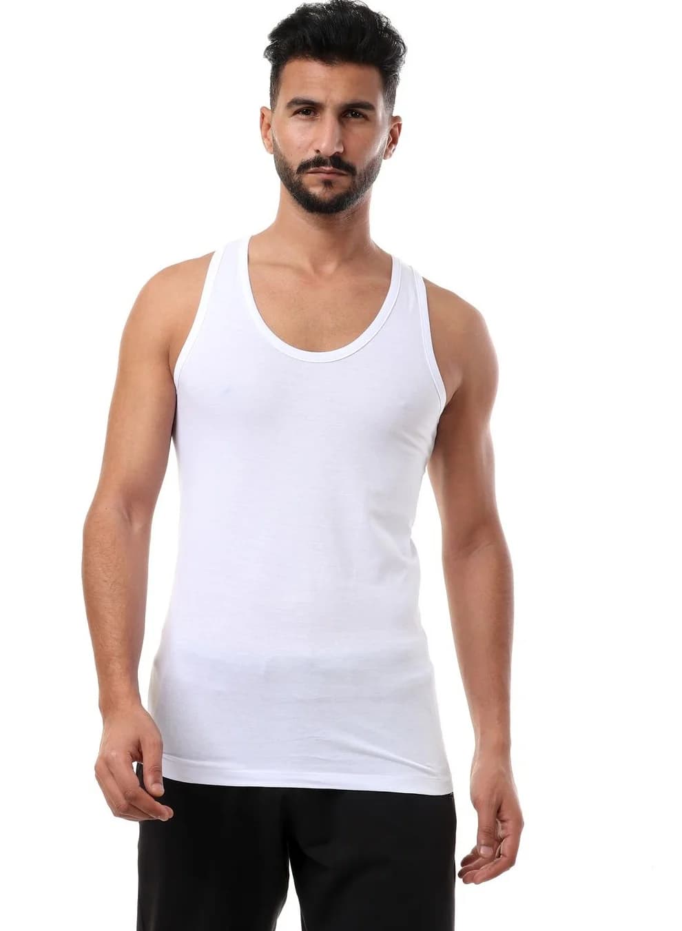 Breathable Cotton Undershirts - White Men's Undershirts