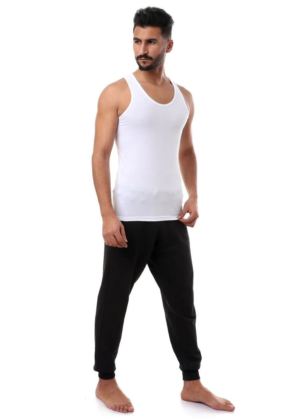 Breathable Cotton Undershirts - White Men's Undershirts (2)