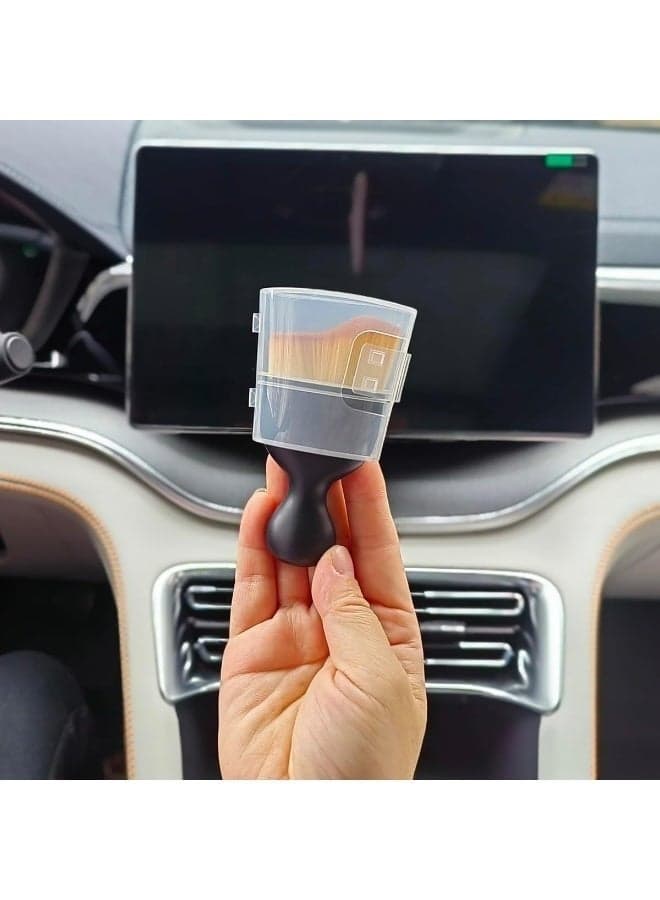 Compact Car Interior Cleaning Brush – Soft Bristles Dust Remover for Dashboard, Air Conditioner Vents, Leather Seats, Computer and Everyday Cleaning-2Pcs Car Detailing Brushes (9)