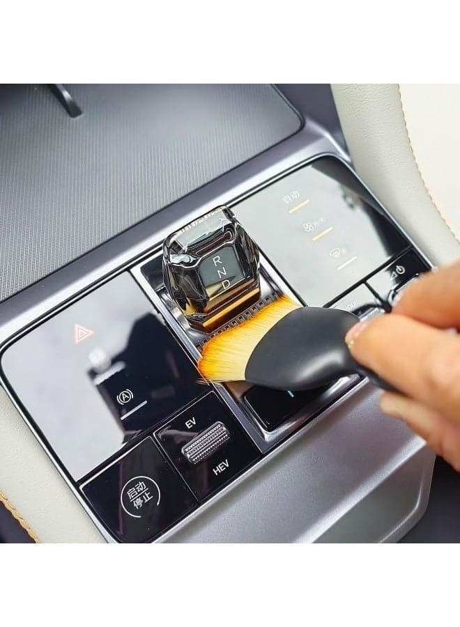 Compact Car Interior Cleaning Brush – Soft Bristles Dust Remover for Dashboard, Air Conditioner Vents, Leather Seats, Computer and Everyday Cleaning-2Pcs Car Detailing Brushes (7)