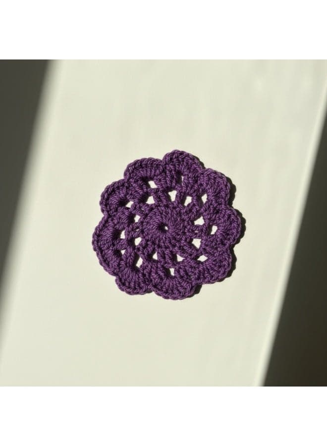 Handmade Crochet Flower Coaster – Soft material Yarn Decorative Mat