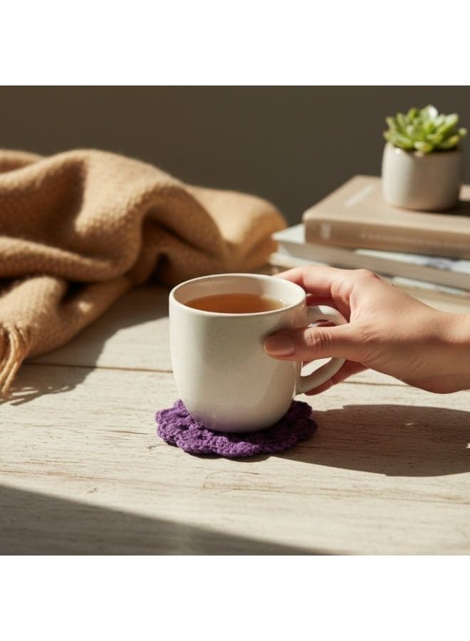 Handmade Crochet Flower Coaster – Soft material Yarn Decorative Mat (2)